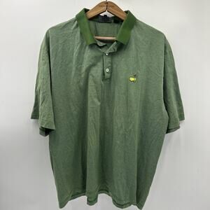 Clubhouse Collection Men’s Golf Polo Shirt Masters GREEN WHITE Striped Size XL
